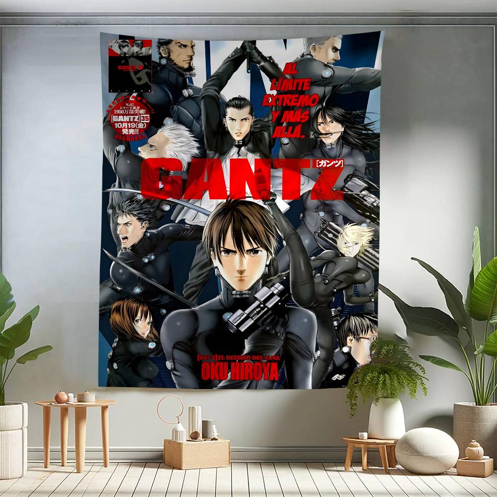 Japan Anime Gantz Tapestry Art Printing Art Science Fiction Room Home Decor Wall Art Decor