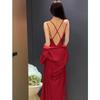 2025 Women's Summer V-Neck Ice Silk Nightgown: Elegant High-End Homewear