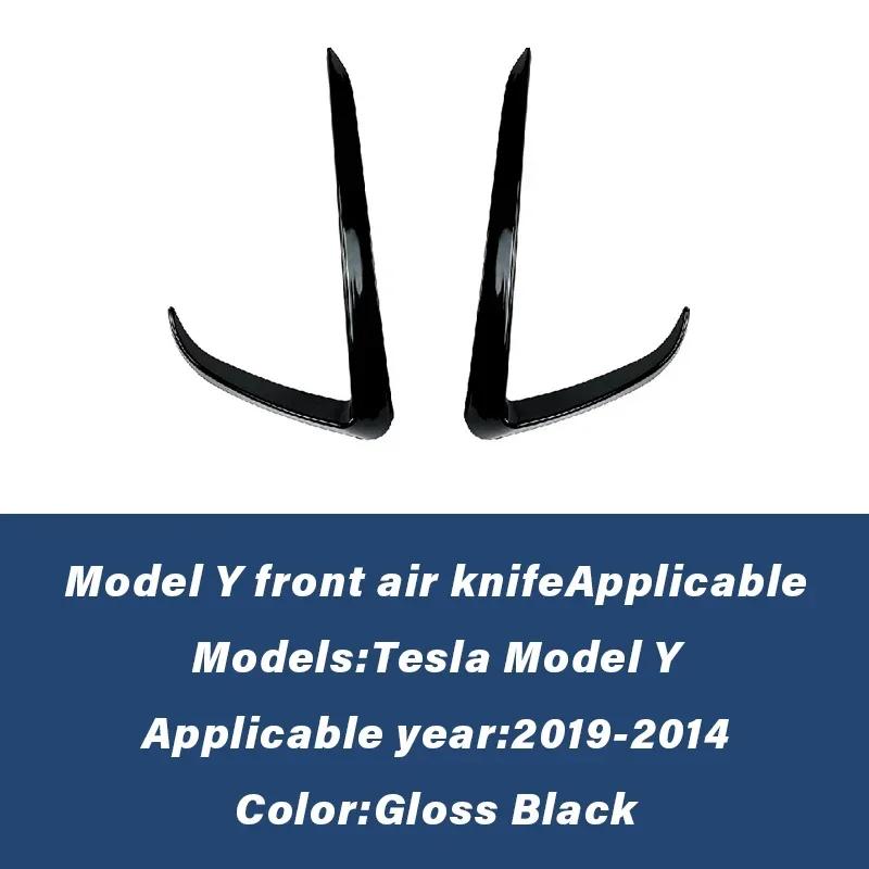 

For Tesla Model Y 2019 2020 2021 2022 2023 2024 Front Bumper Splitter Spoiler Body Front Fog Light Cover Decorative Accessories