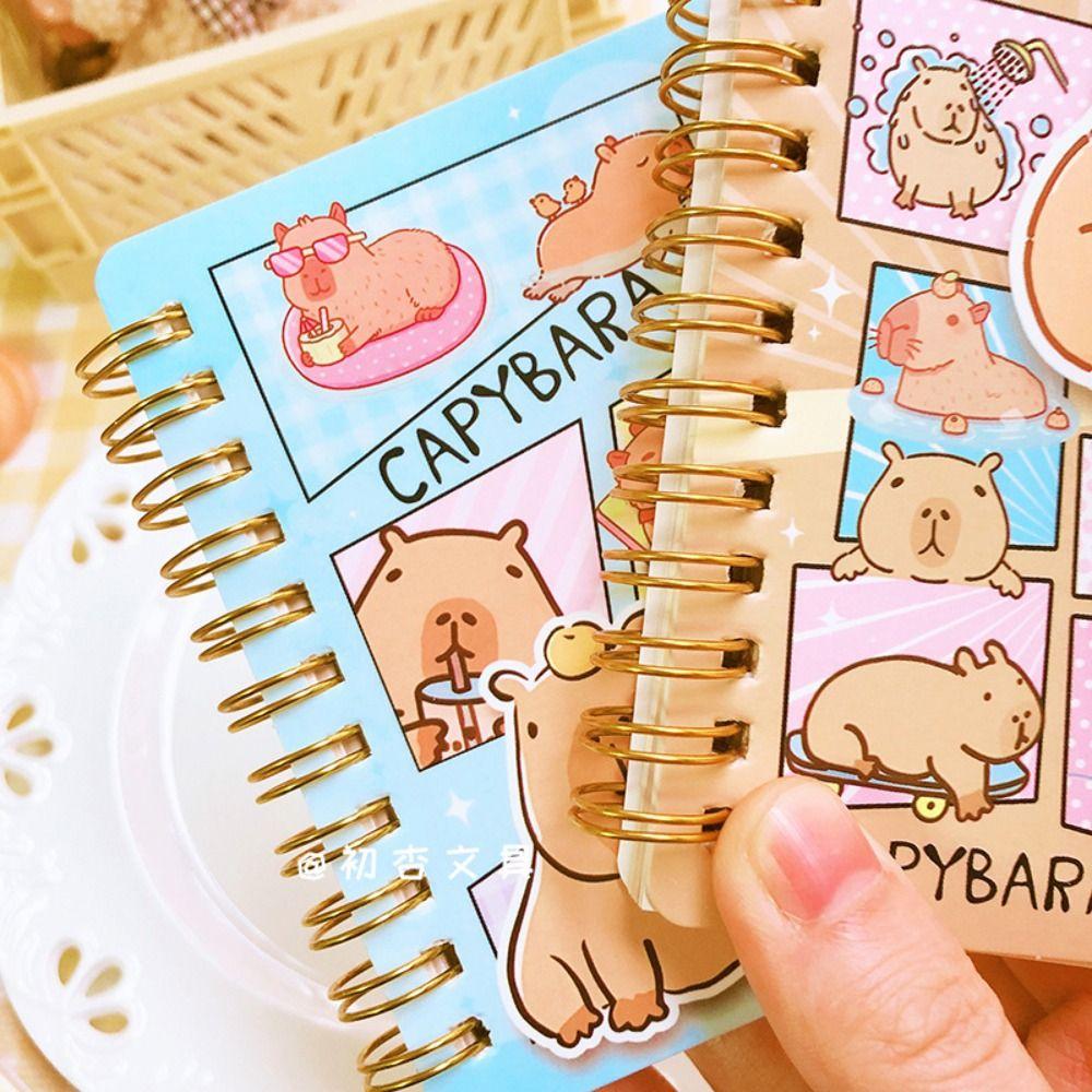 1pc Cartoon Mini Planner Notebook Capybara Student Stationery Cute Diary Notepad