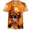 New Skull 3D Digital Printed Casual Men's Short Sleeved T-shirt