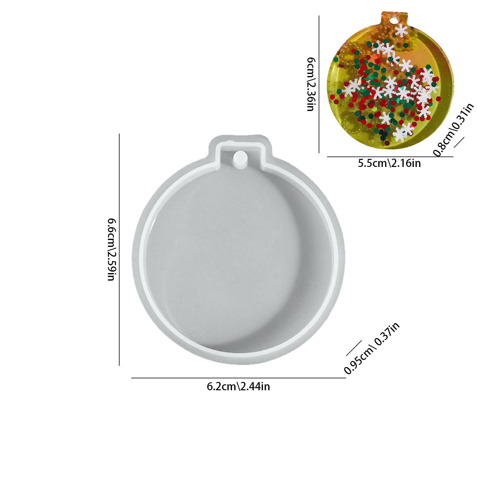 Silicone Mold Festive Resin Mold Christmas Pendant Mold Reusable For Diy Crafts Soap Making Christmas Decorations