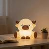 Highland-Cow Silicone Squishys LED Night Light Soft Silicone LED Touch Lamp for Kids for Breastfeeding Sleeping!ZZ51