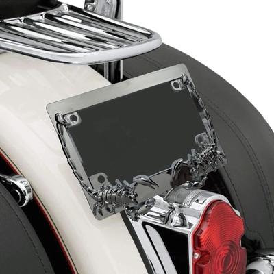 Cornici per targhe in plastica per motociclette argento/nero Supporto per targa per moto Copertura per targa per USA