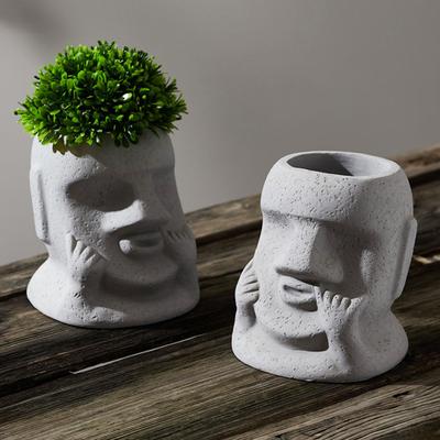 Human Head Planter Pot Pen Holder Picking Nose Men Flowerpot Succulents Herb Plants Container Home Balcony Garden Decoration