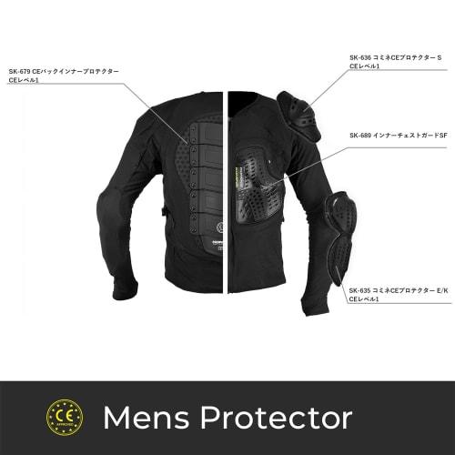 Komine Motorcycle CE Armored Top Inner Wear Black L SK-693 903 CE Standard