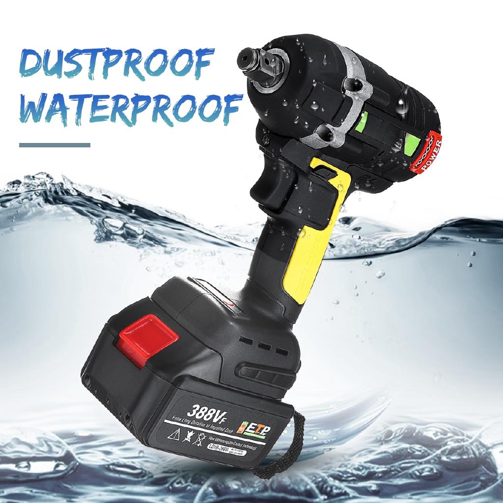 388VF 630N.m Cordless Electric Brushless Wrench Rechargeable 19800mAh Li Battery Torque Guns LED light Socket Wrench Tools