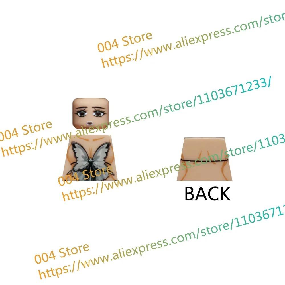 18+ Adult Building Block MOC Anime Action Figure Sexy Model Date Cartoon Swimwear Girl Hair Kit Ornament Toy Gift Collection F31