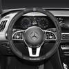 Horká Autolepka Protiskluzový Potah Volantu z Uhlíkových Vláken a Kůže Pro Mercedes-Benz Třídy A B C E S V R C43 CLA GLA GLB GLC