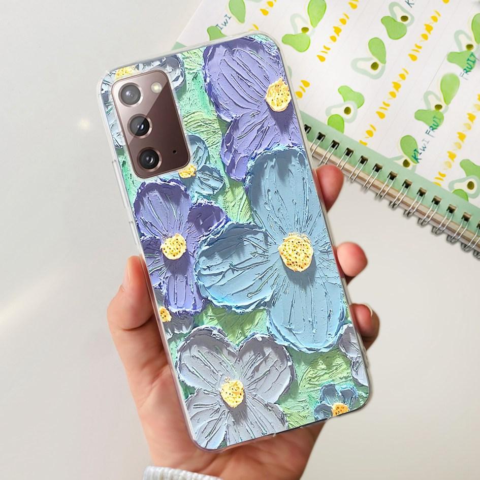 For Samsung Note 20 5G Case SM-N981B Popular Flower Slim Soft Silicone Phone Cover For Samsung Galaxy Note20 Ultra 5G Funda Capa