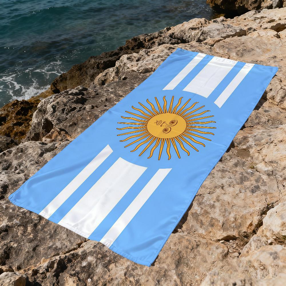 A-argentinien Handtuch Groß Schnelltrocknend Mikrofaser weich Strandhandtuch für Reise Fitness Sauna Baden Camping