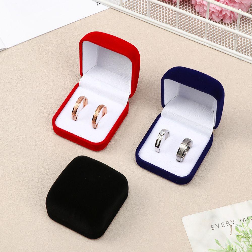 

Органайзер для ювелирных изделий, свадебная бархатная шкатулка для драгоценностей, шкатулка для безделушек, коробка для демонстрации колец, чехол для хранения двойного кольца