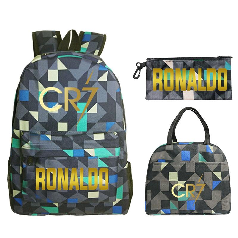 Star Peripheral Printing Primary And Secondary School Students Schoolbag Leisure Pencil Bag Children'S Portable Meal Bag Set