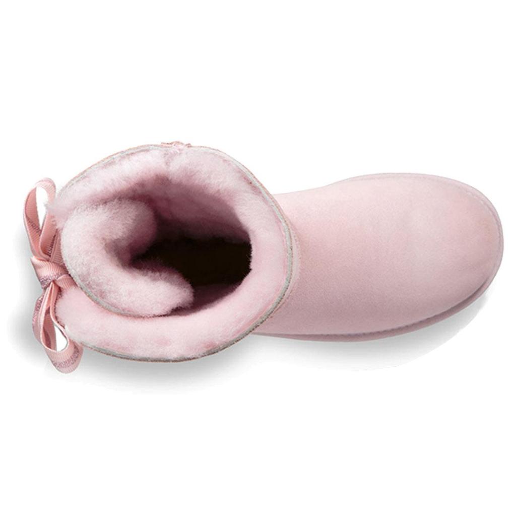 UGG Customizable Bailey Bow Short Fleece Lined Pink Red Women's 1098075-SLPN