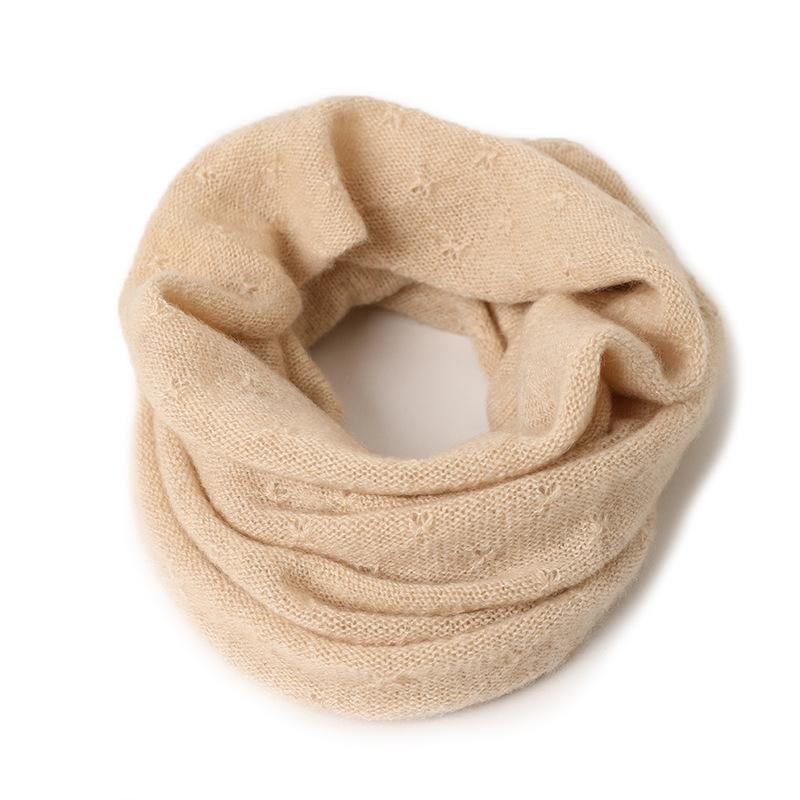 Autumn and winter women's new cashmere knitted thin scarf chicken feet pattern neck cover warm scarf parent-child small scarf
