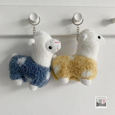 Portachiavi Ciondolo Peluche a Forma di Cuore di Alpaca - Regalo Carino per Ragazze