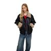 GREEN BELT Women's Faux Shearling Biker Jacket