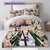 One Piece Луффи сидит на бочке Комплект постельного белья Аниме Пододеяльник Полиэстер Мягкое одеяло Комплект для спальни -QJY