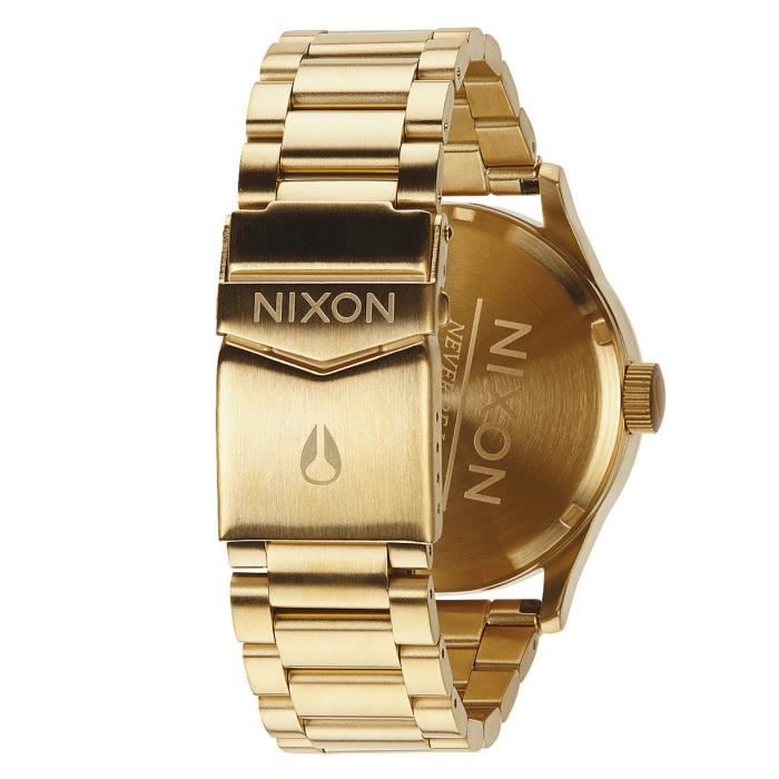 Montre - NIXON - Sentry SS - Doré et noir - Quartz - Étanchéité 10 ATM