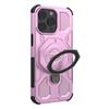 For iPhone 15 Pro Max Magnetic Case Rotating Metal Kickstand Shockproof PC+TPU Phone Back Cover