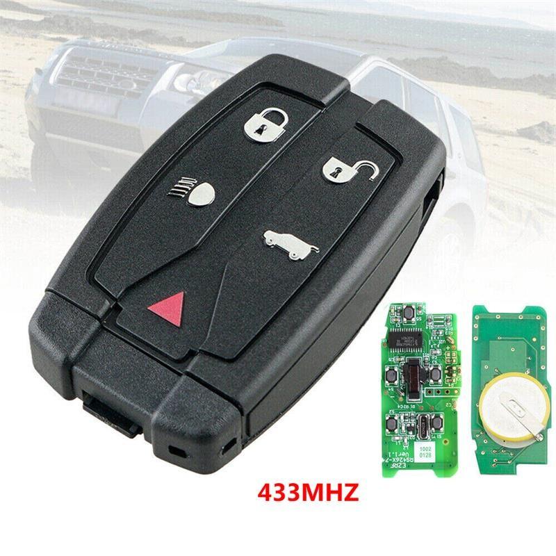 For Land Rover Freelander 2 2007-2015 5 Button Remote Smart Key Fob Case Shell 433MHz With Circuit Board Battery Car Key Replacement Accessories