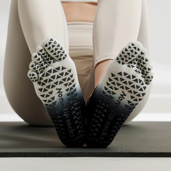 

1 пара нескользящих носков для йоги с резинкой, короткие носки с пятью пальцами, мягкие дышащие хлопковые носки, профессиональные носки для танцев, балета, пилатеса, фитнеса