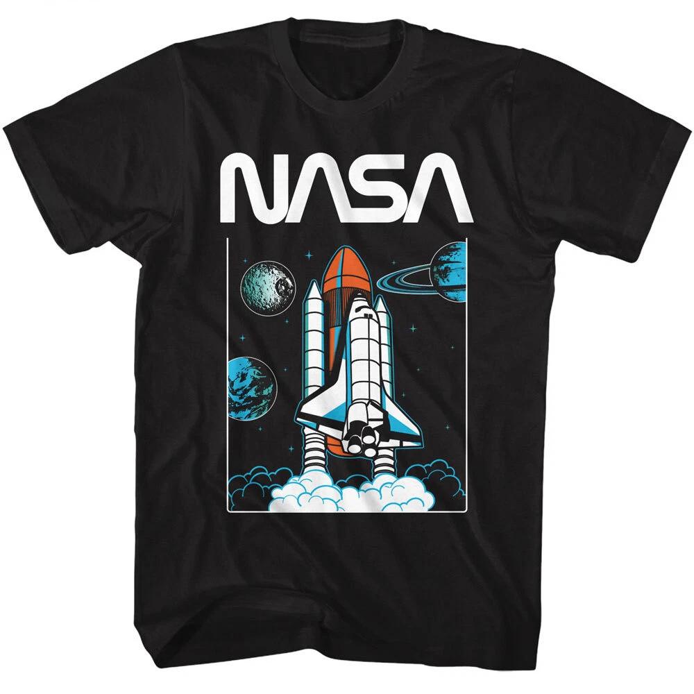 NASA Logo Discovery Space Shuttle Space Stars Earth Men s T Shirt 4XL