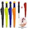 Solid Carpenter Mechanical Pencil For Woodworking Construction One-piece Design Pen Cap With Sharpener Stationery Supplies