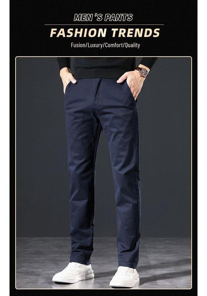 Pantalones Casuales Rectos Elásticos Resistentes al Desgaste para Hombre - Estilo Coreano para Primavera/Otoño