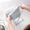 Desktop Foldable Towel Storage Rack Kitchen Vertical Dishcloth Hanging Shelf Multifunctional Countertops Water Cup Holder