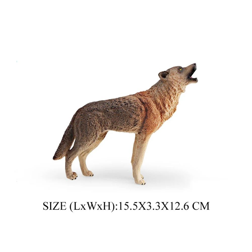 Realistische Wilde Dieren Arctische Wolf Buidelwolf Gorgonops Manenwolf Model Actiefiguren Jungle Bos Dier Speelgoed voor Kinderen