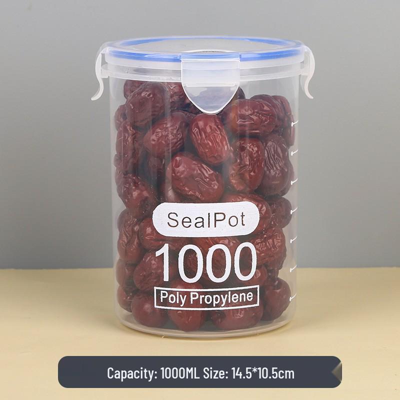 Airtight Food-Grade Plastic Storage Jar for Grains, Snacks, and Milk Powder