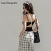 La Chapelle Women's Backless Fake Two-Piece Camisole Top