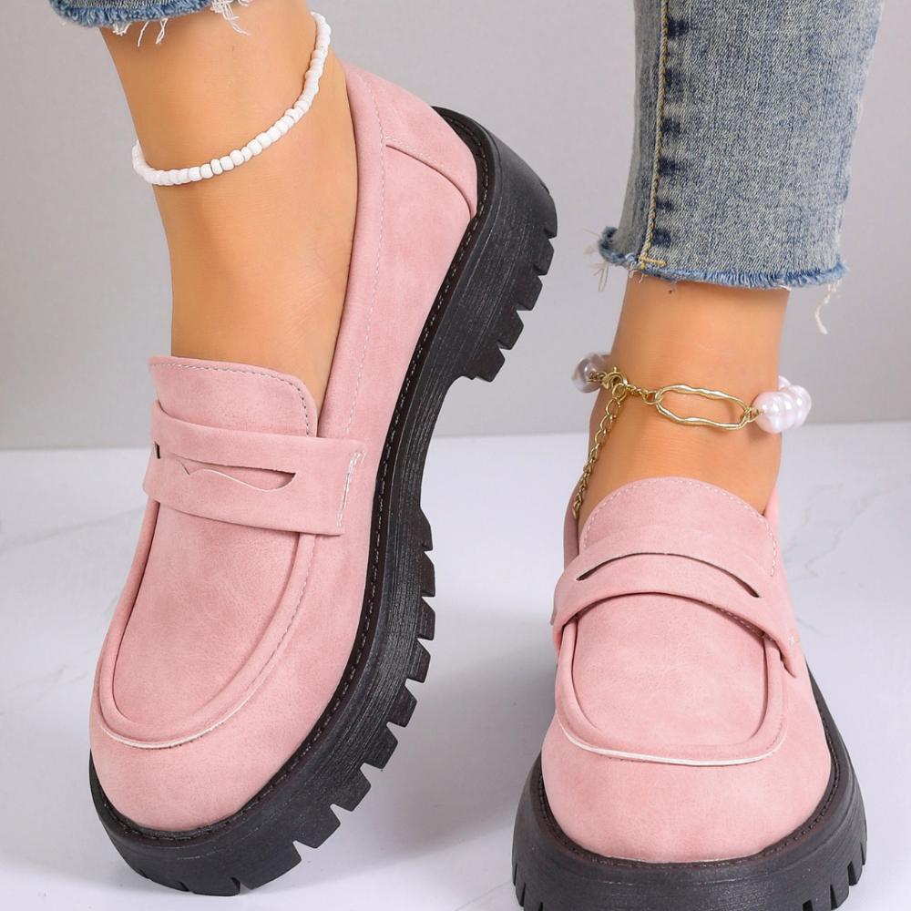 Fashion 2024 Shoes Women Plus Size Loafers Women British Style Platform Shoes Office Ladies Light Casual Designer Shoes Zapatos De Mujer