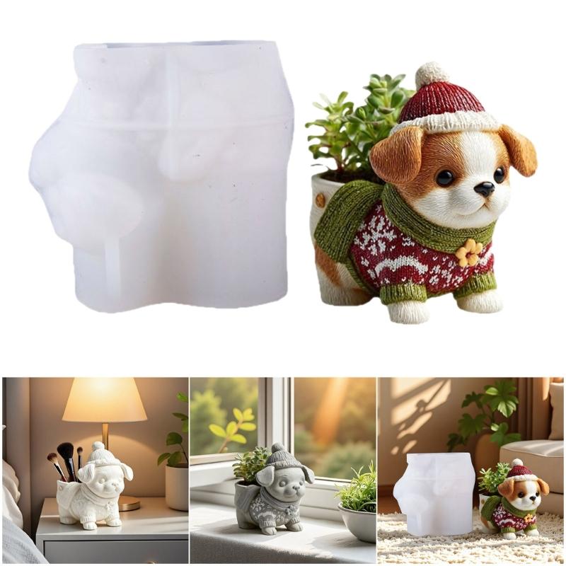 Handmade Plant Pots Mould Flexible Silicone Mould for Concrete Succulent Planter Creative Pen Holder Making Mould