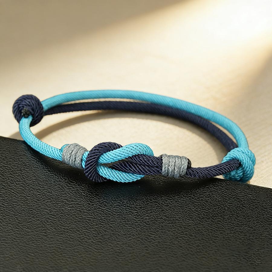Handmade Nautical Knot Rope Bracelet Adjustable Color Block Couple Braclet For Men Women Boho Friendship Jewelry Gift Versatile