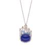 Personalized Earrings Castle Colored Treasure Pendant S925 Sterling Silver Inlaid With Natural Lapis Lazuli Gemstone Necklace Women'S Jewelry