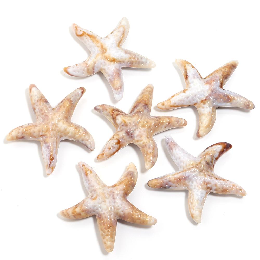 10-100pcs Natural Shell Acrylic Beads Ocean Light Brown  Seashell Pendants For Jewelry Making DIY Bracelets Keychain Accessories