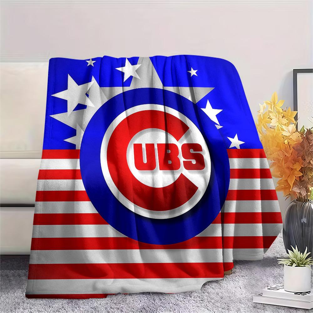 Chicago Cubs Flannel Blanket, High quality Comfortable for All Seasons, Home Decor, Warmth and Comfort