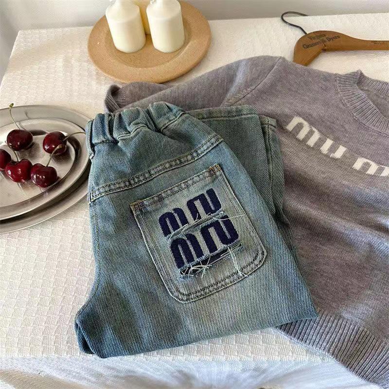 Kids' Cartoon Jeans: Stylish 2024 Spring & Summer Casual Pants for Boys & Girls