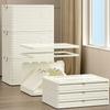 Super Large Capacity Storage Bin with Wheels Foldable Clothes Storage Box Bedroom Stackable Durable Clothing Organizer Box