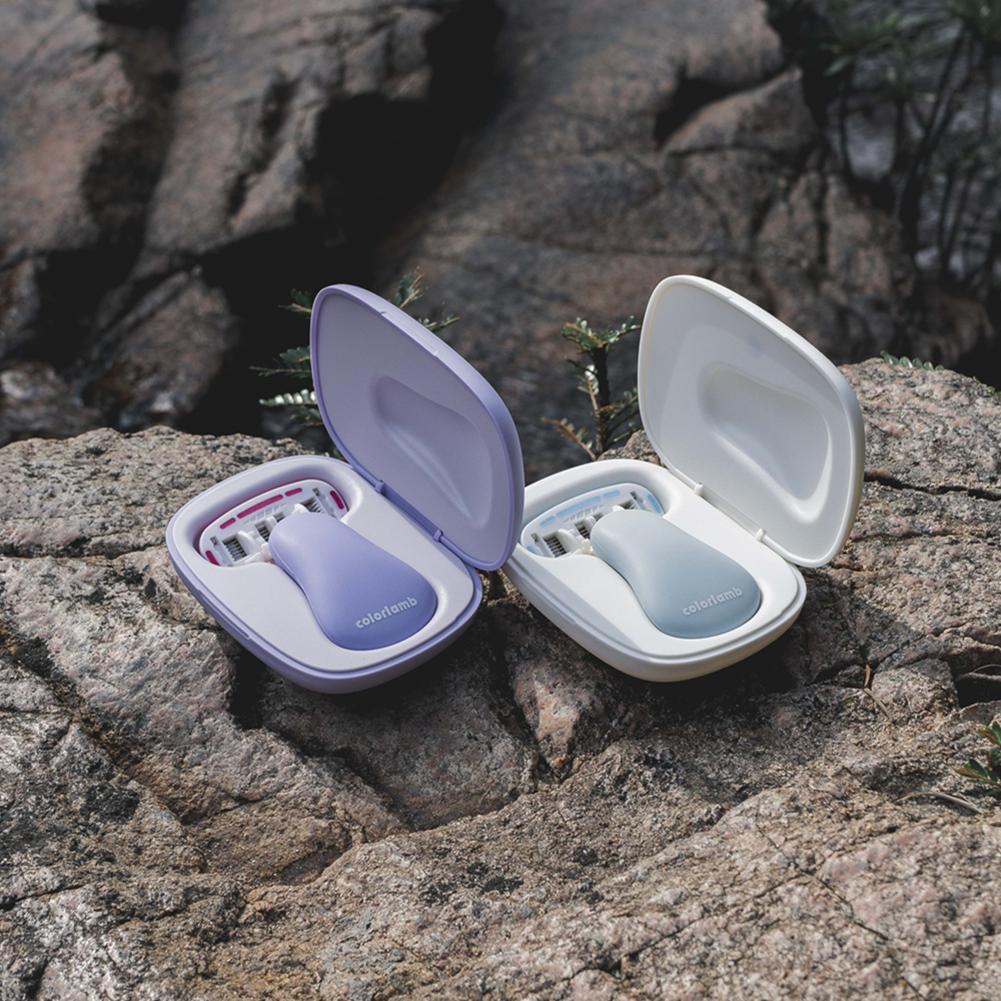 Draagbare Dames Scheermes Set Handmatig Bikini Scheermes Ontharing voor Dames Privé Lichaam Met Huidverzorgingscartridges