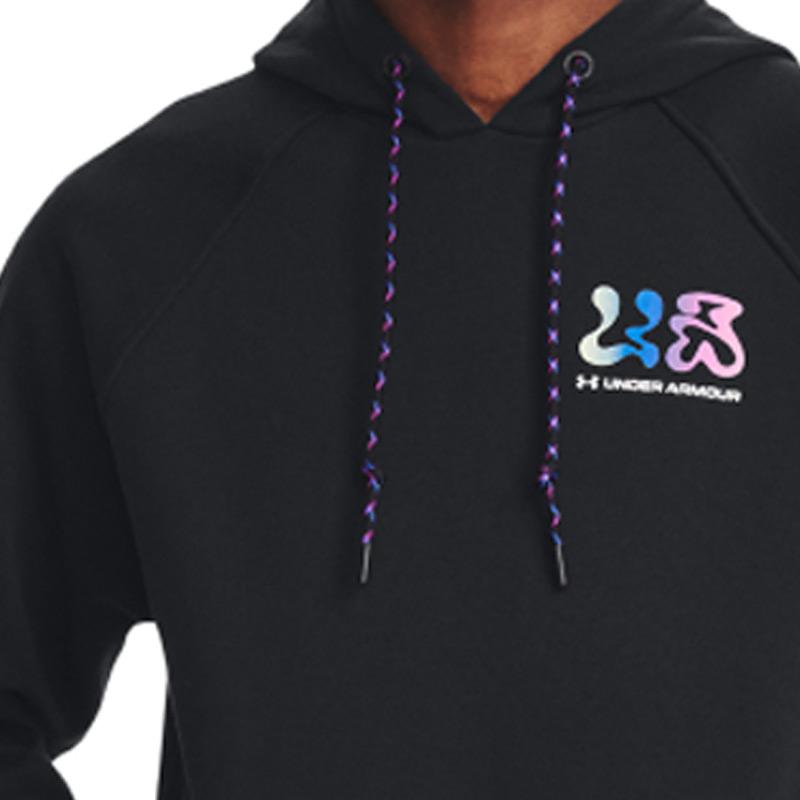 Under Armour Sudaderas Elevadas Hombre Negro con Capucha Moderada Regular 1373844-001