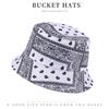 Trendy versatile sunshade sun hat summer double-sided pot hat printed bucket hat women