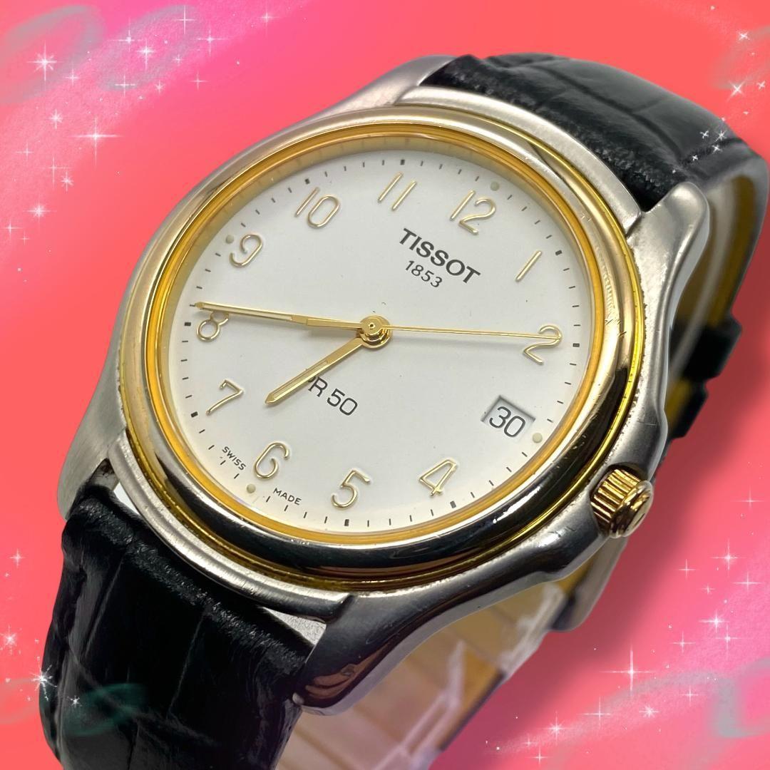 Used [Good Condition, Working Item] Tissot Men s Watch Date Waterproof White Dial Quartz
