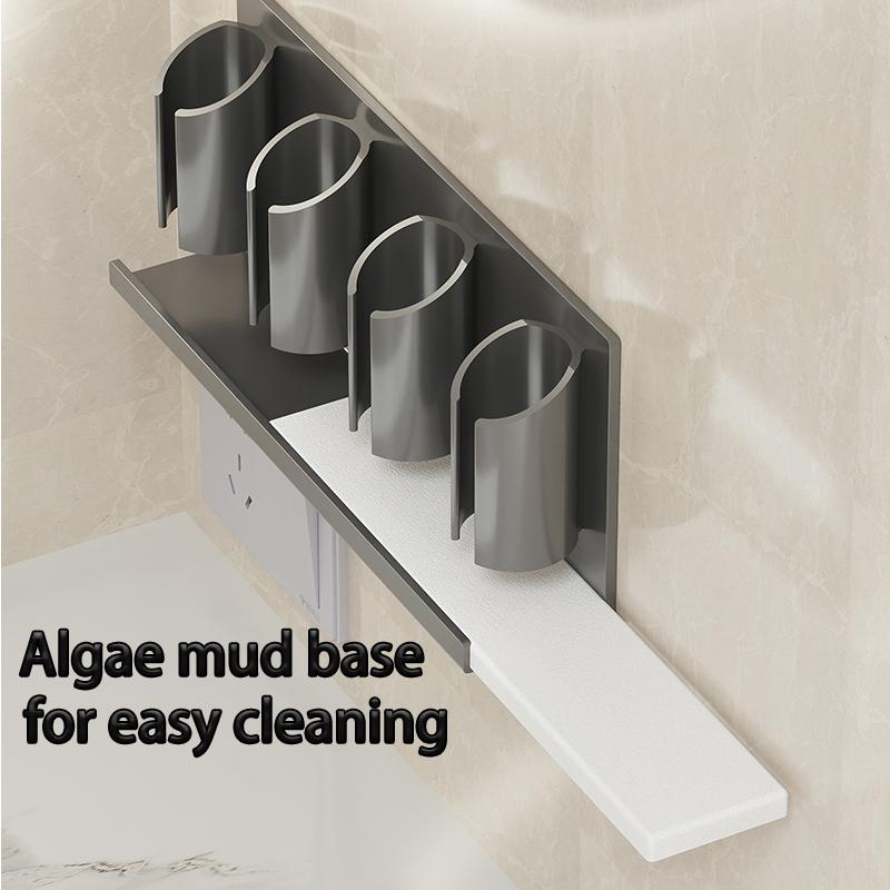 Space Aluminum Wall Mount Electric Toothbrush Holder for Bathroom Shower Toothpaste Rack Household Storage Shelf Accessories