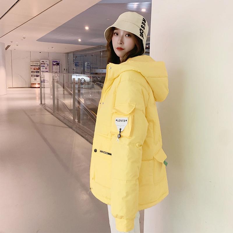 Damen Oversized Kurzer Daunen-Baumwollmantel - Trendige Herbst/Winter Oberbekleidung 2025