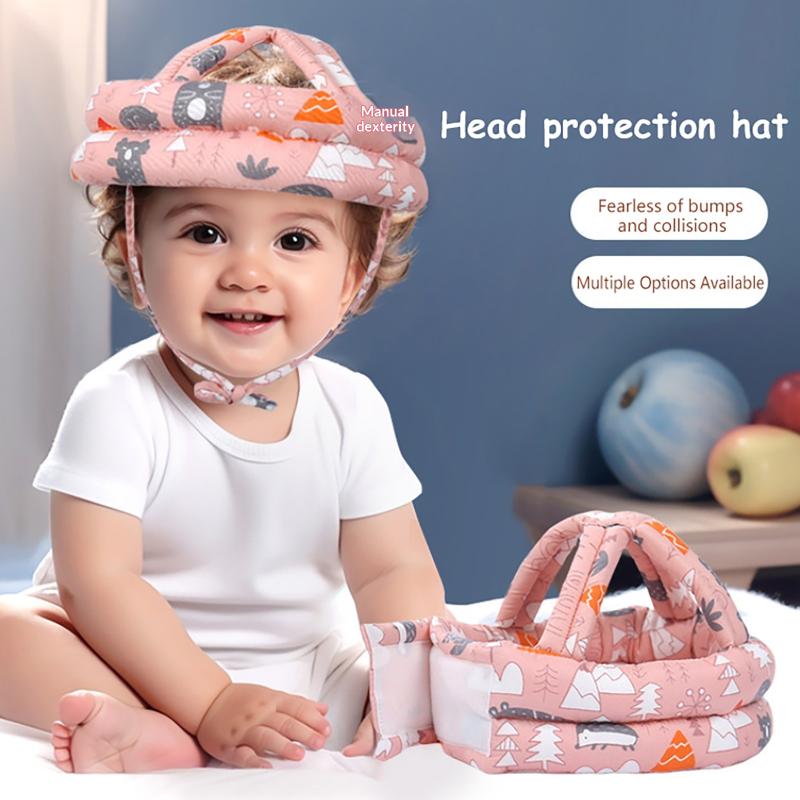 Infant Soft Safety Helmet Anti-Fall Breathable Head Protector Cushion Hat Adjustable for Toddler Outdoor Play