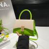 Summer 2025 new simple retro color matching design fashionable shoulder crossbody portable women's small square bag