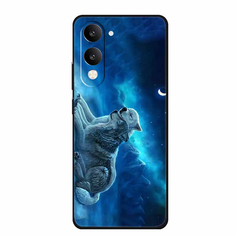 For Vivo Y29T Y29s Case Y 29 T S Coque Flowers Black Silicone Soft Back Cover For Vivo Y19s GT 5G iQOO Z10 Lite Phone Case Funda